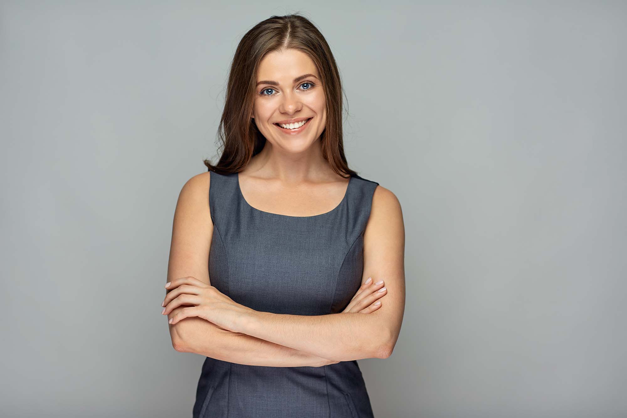 Confident woman smiling